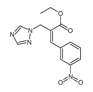 ethyl (E)-3-(3-nitrophenyl)-2-(1,2,4-triazol-1-ylmethyl)prop-2-enoate Structure