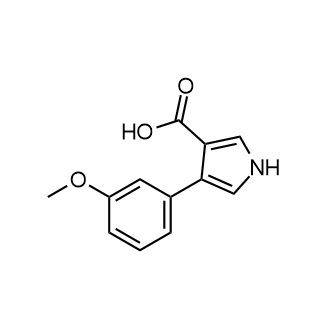 4-(3-甲氧基苯基)-1h-吡咯-3-羧酸结构式