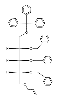 5-O-allyl-2,3,4-tri-O-benzyl-1-O-trityl-D-ribitol结构式