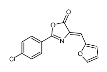 2-(4-chlorophenyl)-4-(furan-2-ylmethylidene)-1,3-oxazol-5-one Structure