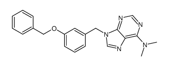 N,N-dimethyl-9-[(3-phenylmethoxyphenyl)methyl]purin-6-amine结构式