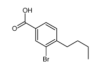3-溴-4-丁基苯甲酸结构式
