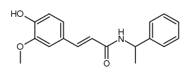 N-(phenyl-1 ethyl)(hydroxy-4 methoxy-3 phenyl)-3 propene-2 amide结构式