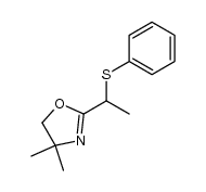 4,4-dimethyl-2-(1-(phenylthio)ethyl)-4,5-dihydrooxazole结构式