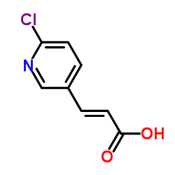 3-(6-氯-3-吡啶)-2-丙酸结构式