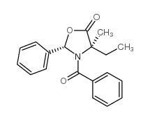 (2S,4r)-3-苯甲酰基-4-乙基-4-甲基-2-苯基噁唑啉-5-酮结构式