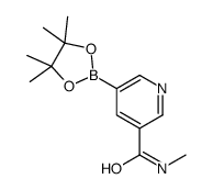 N-Methyl-5-(4,4,5,5-tetramethyl-1,3,2-dioxaborolan-2-yl)nicotinamide Structure