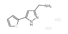 {[5-(2-Thienyl)-1H-pyrazol-3-yl]methyl}aminedihydrochloride Structure