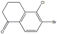 6-BROMO-5-CHLORO-1,2,3,4-TETRAHYDRONAPHTHALEN-1-ONE Structure