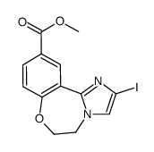 2-碘-5,6-二氢苯并[F]咪唑并[1,2-D][1,4]氧氮杂-10-羧酸甲酯结构式