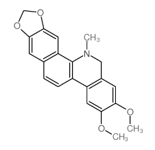 [1,3]Benzodioxolo[5,6-c]phenanthridine,12,13-dihydro-2,3-dimethoxy-12-methyl- Structure