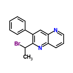 2-(1-Bromoethyl)-3-phenyl-1,5-naphthyridine Structure