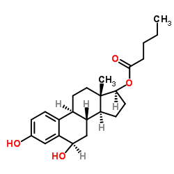 (17β)-Valeryloxyestra-1,3,5(10)-triene-3,6β-diol Valerate Structure