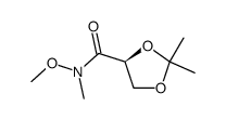 (2S)-2,3-O-isopropylidene-N-methoxy-N-methylpropanamide Structure