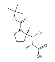 (2R,3R)-3-[(2S)-1-[(tert-butoxy)carbonyl]pyrrolidin-2-yl]-3-hydroxy-2-methylpropanoic acid Structure