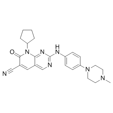 8-环戊基-7,8-二氢-2-[[4-(4-甲基-1-哌嗪基)苯基]氨基]-7-氧代-吡啶并[2,3-D]嘧啶-6-甲腈图片