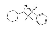 1-cyclohexyl-2-methyl-2-phenylsulfonyl-1-propanol Structure