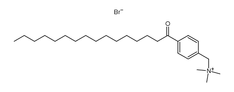 N,N,N-trimethyl-1-(4-palmitoylphenyl)methanaminium bromide Structure