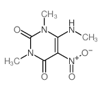 2,4(1H,3H)-Pyrimidinedione,1,3-dimethyl-6-(methylamino)-5-nitro- structure