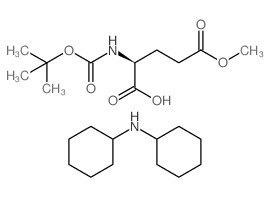 N-叔丁氧羰基-L-谷氨酸 5-甲酯二环己胺盐结构式