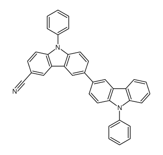 9,9'-diphenyl-9H,9'H-3,3'-bicarbazole-6-carbonitrile Structure