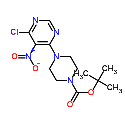 1-Boc-4-(6-氯-5-硝基-4-嘧啶)哌嗪图片