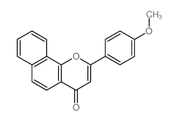 4H-Naphtho[1,2-b]pyran-4-one,2-(4-methoxyphenyl)-结构式