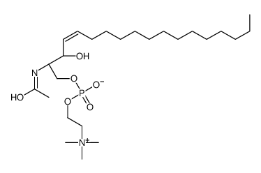 [(E,2S,3R)-2-acetamido-3-hydroxyoctadec-4-enyl] 2-(trimethylazaniumyl)ethyl phosphate Structure