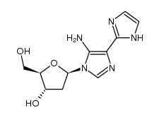 1-(2-Deoxy-β-D-erythro-pentafuranosyl)-5-amino-4-(imidazol-2''-yl)imidazole Structure