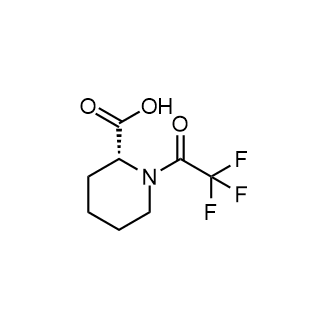 (R)-1-(2,2,2-三氟乙酰基)哌啶-2-羧酸结构式