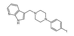 3-[[4-(4-碘苯基)哌嗪-1-基]甲基]-1H-吡咯并[2,3-b]吡啶结构式