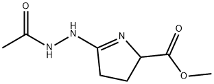 5-(2-乙酰基肼基)-3,4-二氢-2H-吡咯-2-甲酸甲酯结构式