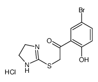 1-(5-bromo-2-hydroxyphenyl)-2-(4,5-dihydro-1H-imidazol-2-ylsulfanyl)ethanone,hydrochloride Structure