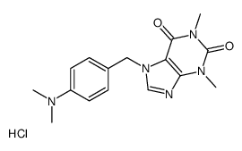 7-[[4-(dimethylamino)phenyl]methyl]-1,3-dimethylpurine-2,6-dione,hydrochloride Structure