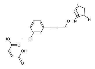 (R)-(Z)-1-azabicyclo [2.2.1] heptan-3-one,O-[3-(3-methoxyphenyl)-2-propynyl] oxime maleate Structure