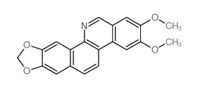 2,3-dimethoxy-[1,3]benzodioxolo[5,6-c]phenanthridine结构式
