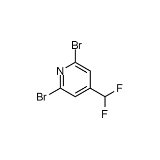 2,6-二溴-4-(二氟甲基)吡啶结构式
