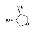 反式-4-氨基-3-羟基四氢呋喃结构式