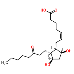 8-iso-13,14-dihydro-15-keto Prostaglandin F2α结构式