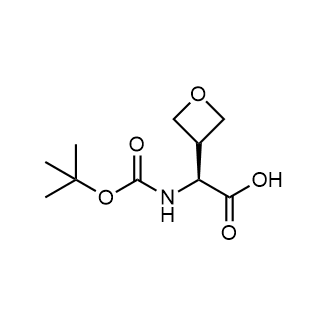 (S)-2-((叔丁氧基羰基)氨基)-2-(氧杂环丁烷-3-基)乙酸结构式