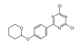 2,4-dichloro-6-[4-(oxan-2-yloxy)phenyl]-1,3,5-triazine Structure
