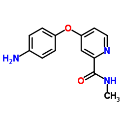 4-(4-氨基苯氧基)-N-甲基-2-吡啶甲酰胺结构式