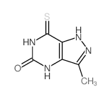 5H-Pyrazolo[4,3-d]pyrimidin-5-one,1,4,6,7-tetrahydro-3-methyl-7-thioxo-结构式