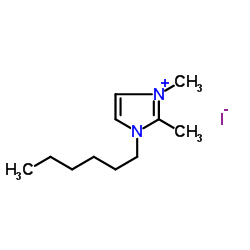 1-Hexyl-2,3-dimethyl-1H-imidazol-3-ium iodide Structure