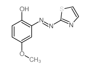 Phenol,4-methoxy-2-[2-(2-thiazolyl)diazenyl]- structure