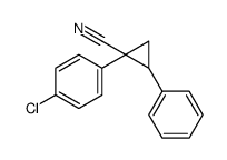 1-(4-chlorophenyl)-2-phenyl-cyclopropane-1-carbonitrile结构式