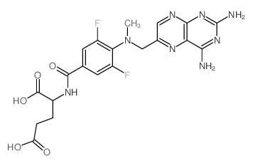 L-Glutamic acid,N-[4-[[(2,4-diamino-6-pteridinyl)methyl]methylamino]-3,5-difluorobenzoyl]- Structure