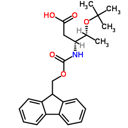 (3R,4R)-3-((((9H-芴-9-基)甲氧基)羰基)氨基)-4-(叔丁氧基)戊酸结构式