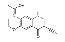 N-(3-氰基-6-乙氧基-1,4-二氢-4-氧代-7-喹啉)-乙酰胺结构式
