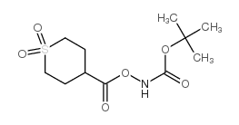 2H-Thiopyran-4-carboxylicacid,4-[[(1,1-dimethylethoxy)carbonyl]amino]tetrahydro-,1,1-dioxide(9CI) Structure